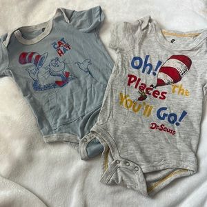 Cat in the hat 2-piece onesies